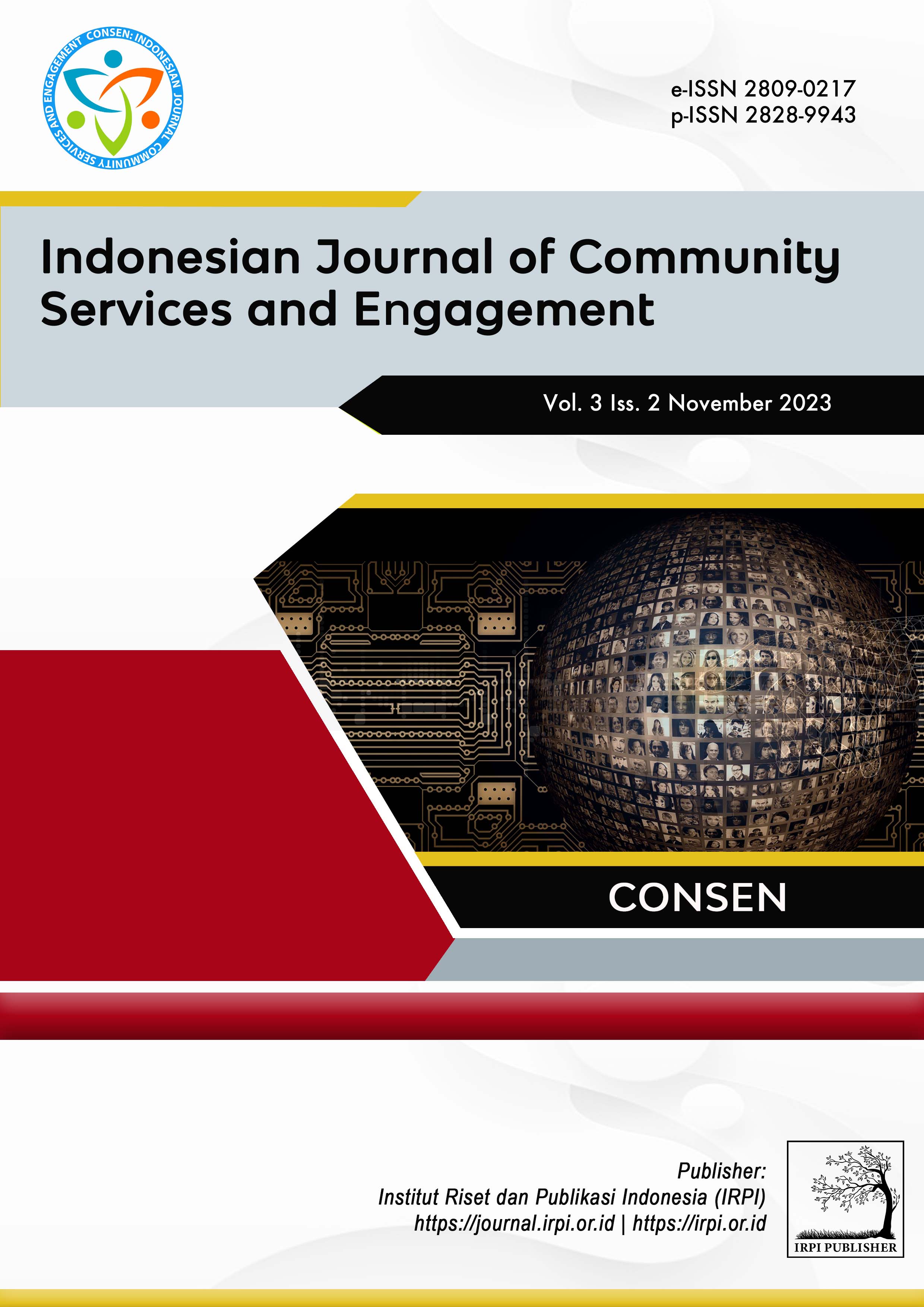 					View Vol. 3 No. 2 (2023): Consen: Indonesian Journal of Community Services and Engagement 
				